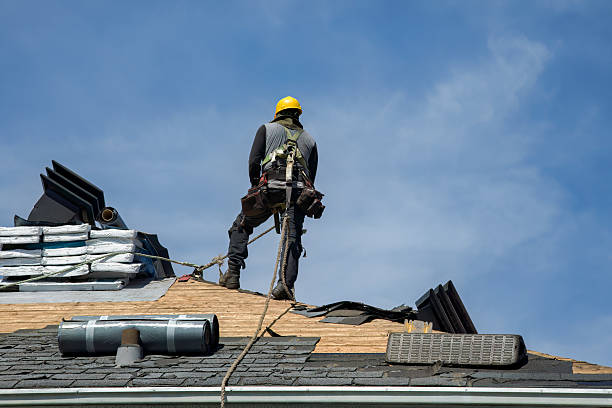 Professional Roofing technician working in Abington, CT